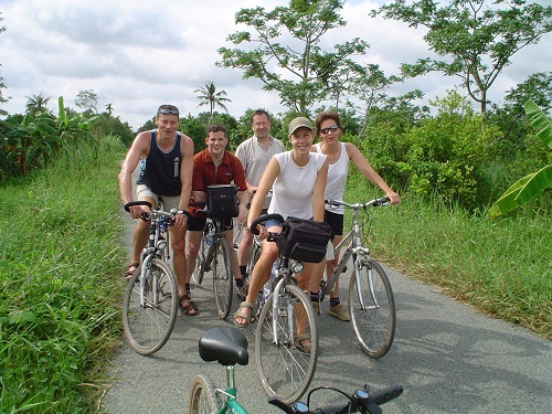 Cycling Mekong delta